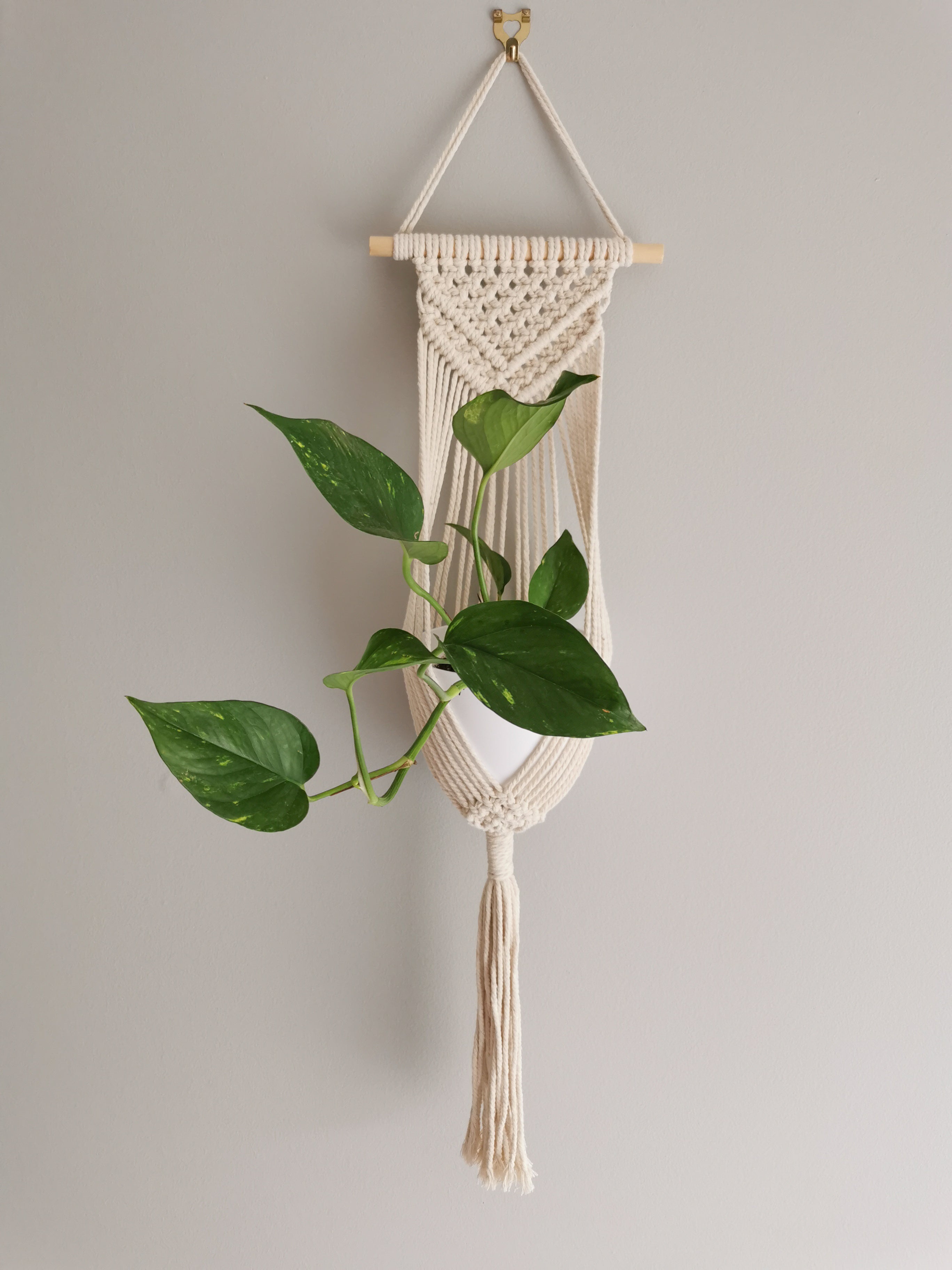 macrame plant hanger, plant holder, boho homeware wall decor