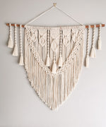 Load image into Gallery viewer, Macrame boho wall hanging, large woven tapestry, coastal homeware
