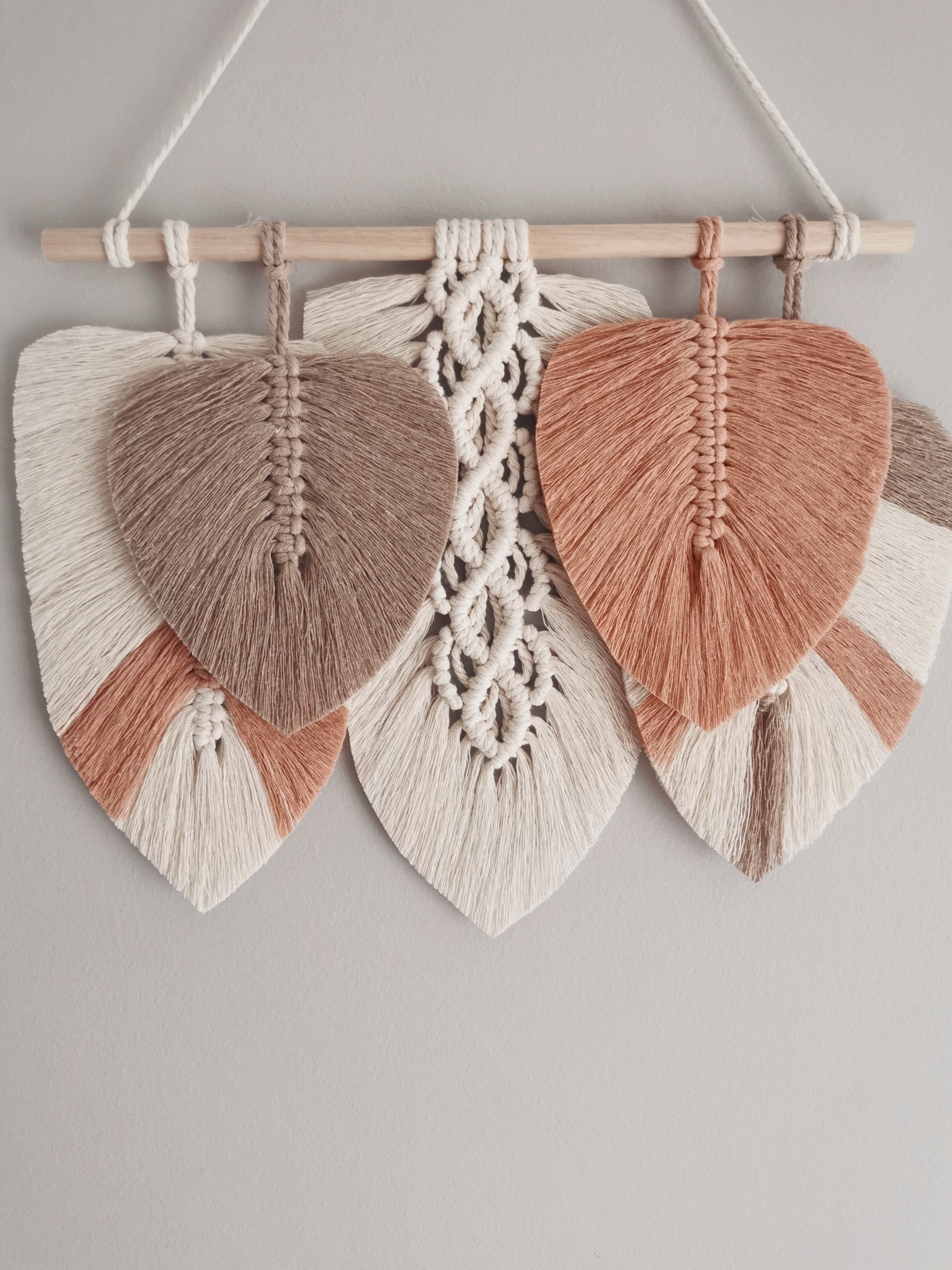 RUSTIC feathers wall hanging