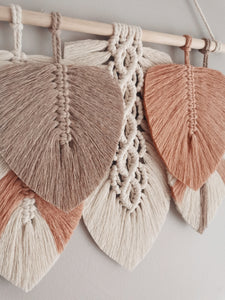 RUSTIC feathers wall hanging