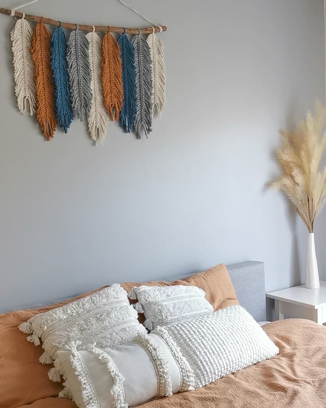 Extra large feathers wall hanging