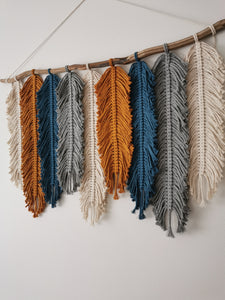 Extra large feathers wall hanging