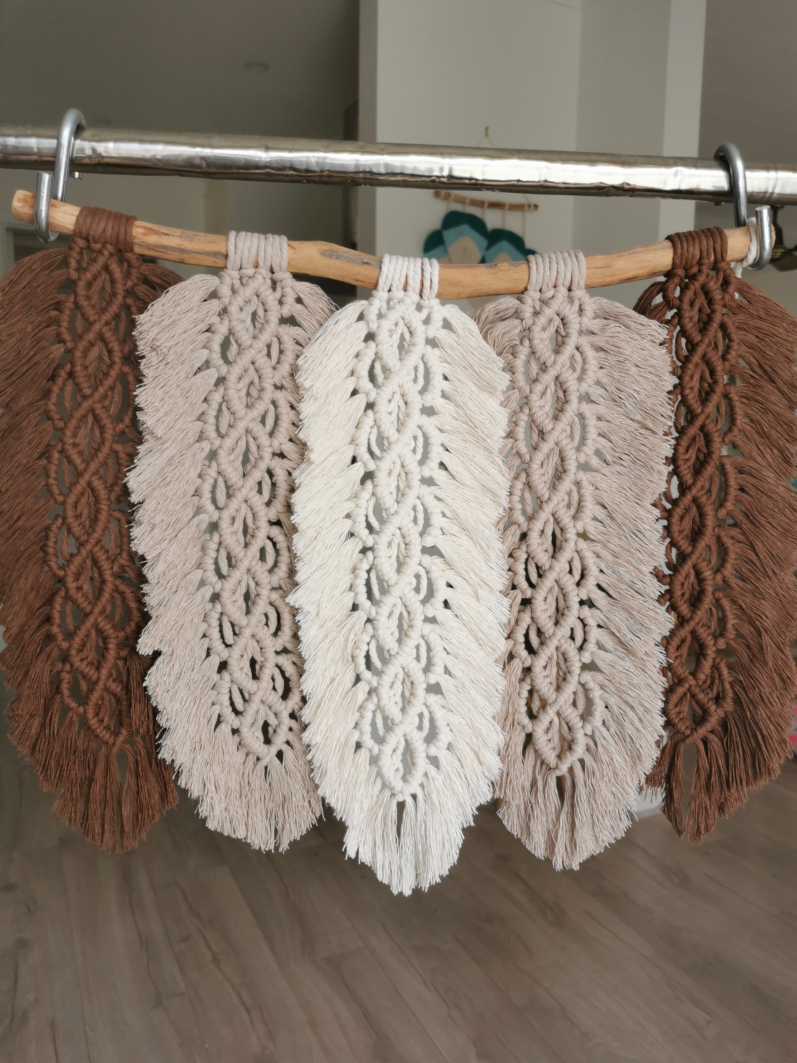 WOODS feathers wall hanging