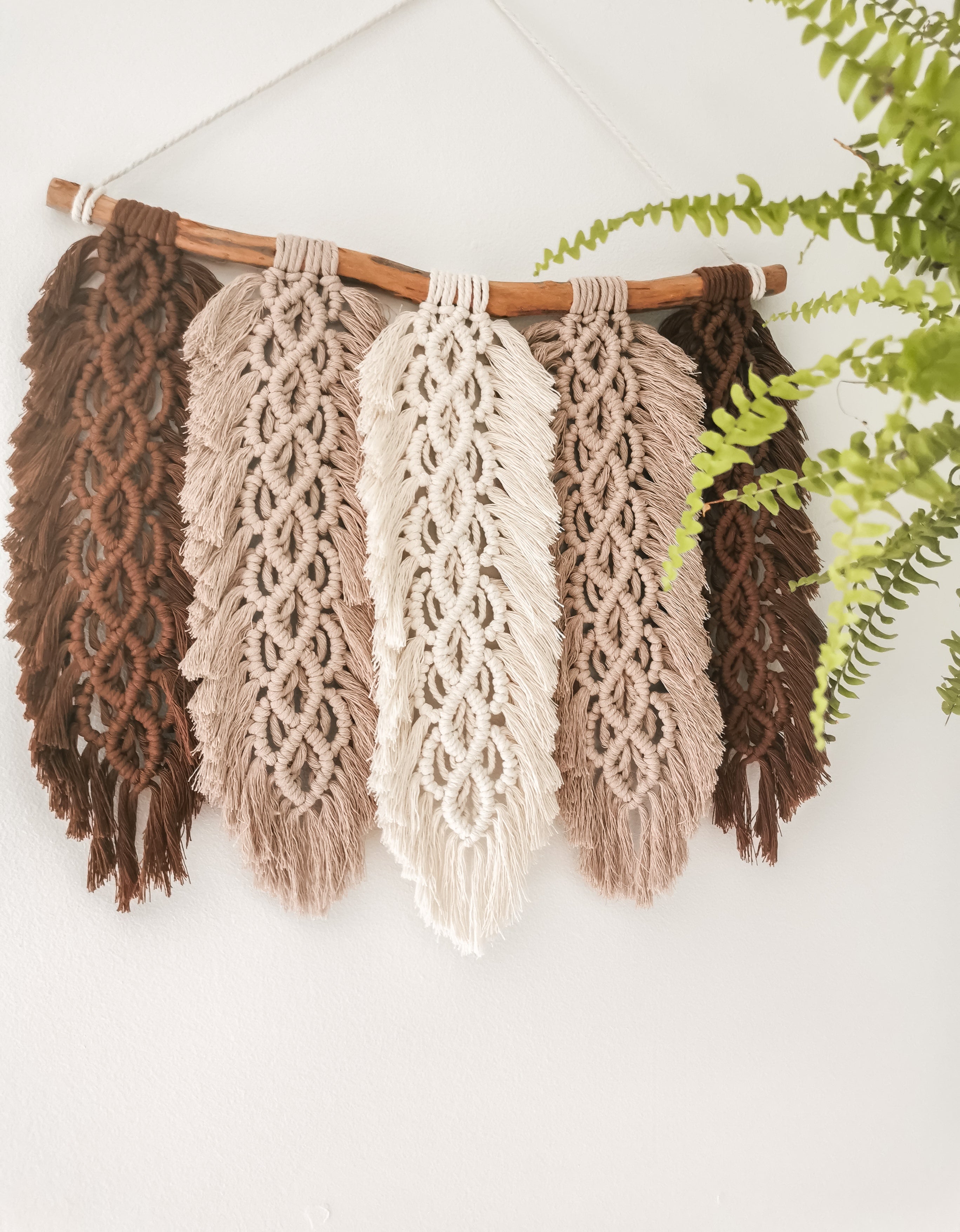 WOODS feathers wall hanging